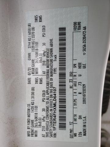 2021 FORD OTHER 1FTER4FHXMLD64107