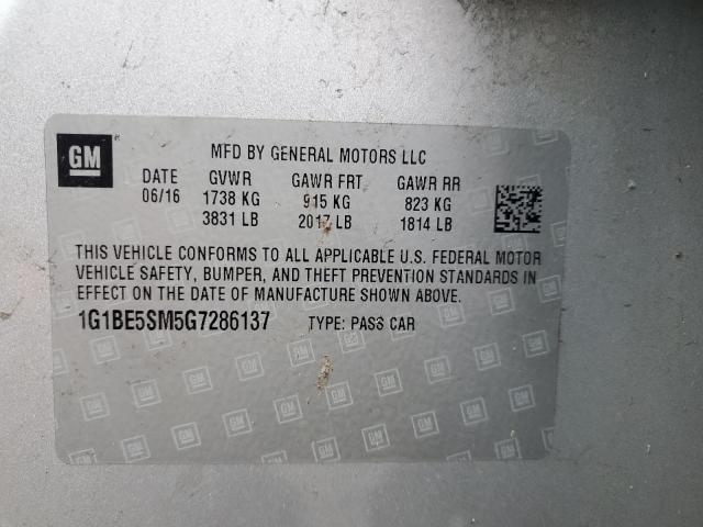 2016 CHEVROLET CRUZE LT 1G1BE5SM5G7286137