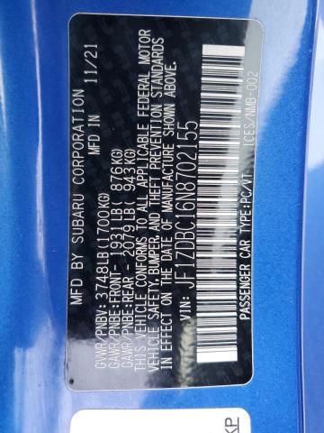 2022 SUBARU BRZ PREMIU JF1ZDBC16N8702155