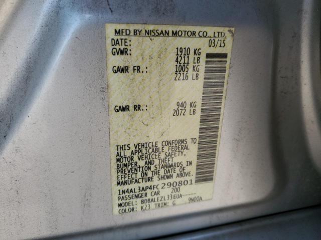 2015 NISSAN ALTIMA 2.5 - 1N4AL3AP4FC290801