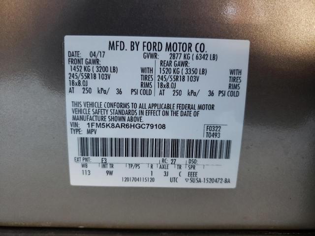 2017 FORD EXPLORER P - 1FM5K8AR6HGC79108