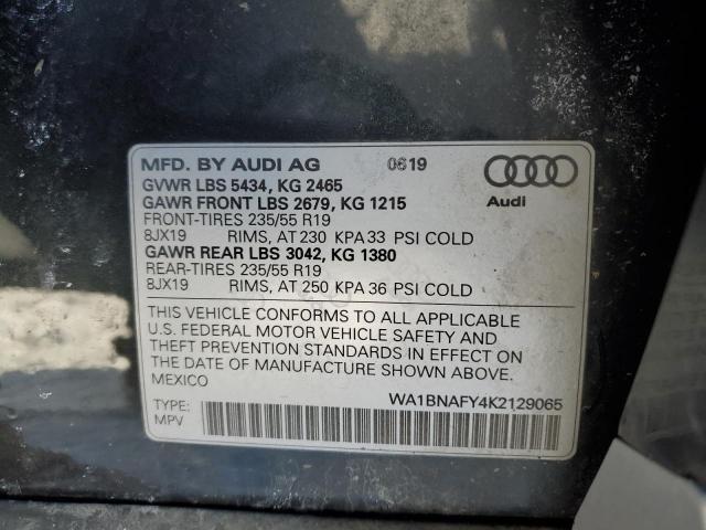 2019 AUDI Q5 PREMIUM - WA1BNAFY4K2129065