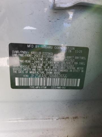 2024 SUBARU FORESTER JF2SKABC2RH462656