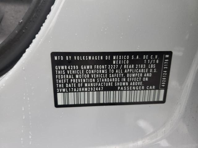 2017 VOLKSWAGEN JETTA SEL - 3VWL17AJ8HM292447
