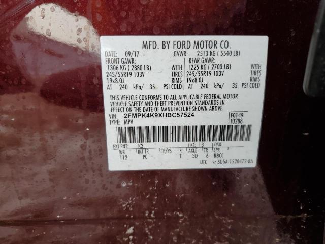 2017 FORD EDGE TITAN - 2FMPK4K9XHBC57524