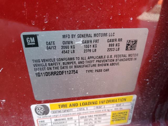 2013 CHEVROLET MALIBU 1LT - 1G11D5RR2DF112754