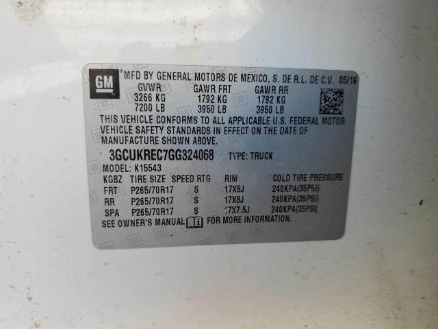 2016 CHEVROLET SILVERADO - 3GCUKREC7GG324068