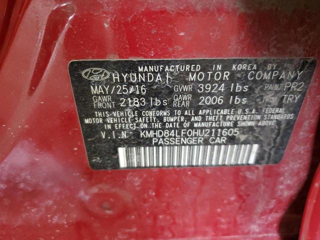 2017 HYUNDAI ELANTRA SE - KMHD84LF0HU211605