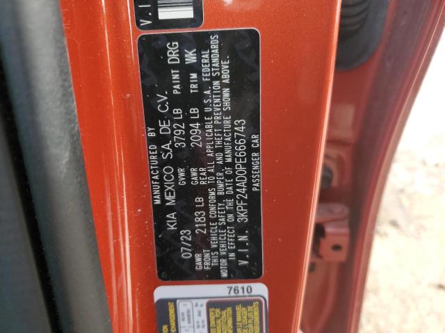 2023 KIA FORTE LX 3KPF24AD0PE666743