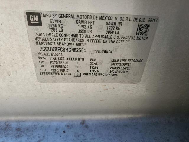 2017 CHEVROLET SILVERADO - 3GCUKREC3HG482604