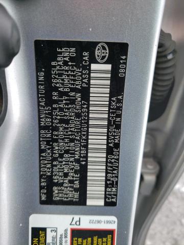 2016 TOYOTA CAMRY LE - 4T1BF1FKXGU125947