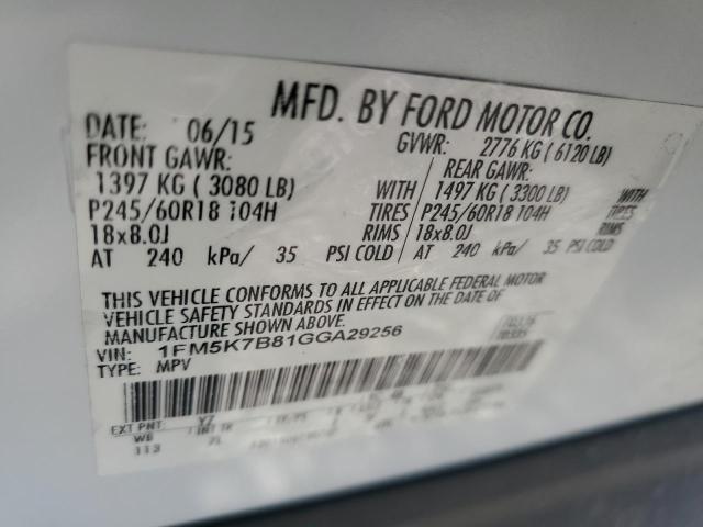 2016 FORD EXPLORER - 1FM5K7B81GGA29256