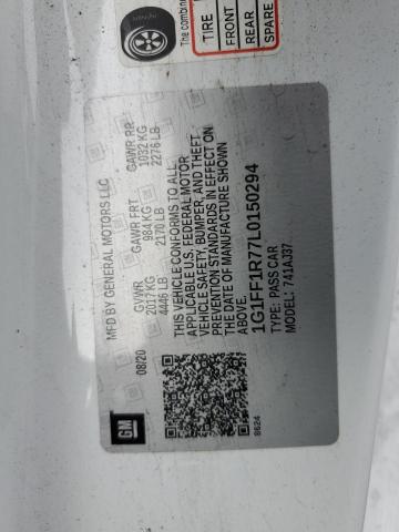 2020 CHEVROLET CAMARO LZ - 1G1FF1R77L0150294