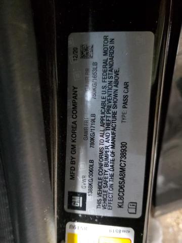 2021 CHEVROLET SPARK 1LT - KL8CD6SA8MC738930