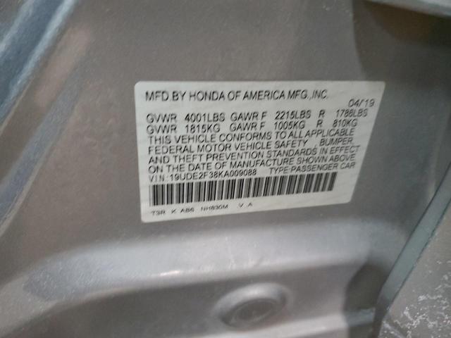 2019 ACURA ILX - 19UDE2F38KA009088