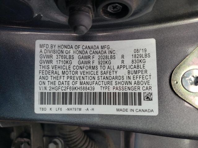 2019 HONDA CIVIC LX - 2HGFC2F69KH588439