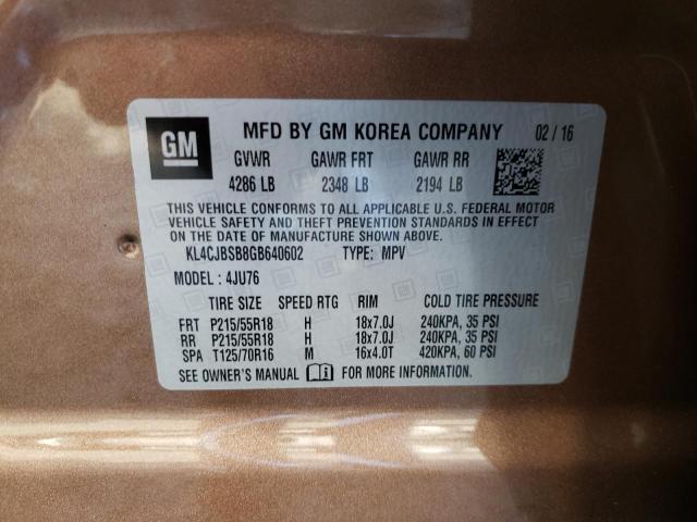 2016 BUICK ENCORE CON - KL4CJBSB8GB640602