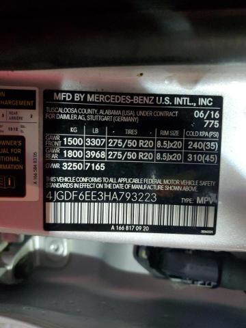 2017 MERCEDES-BENZ GLS 450 4M - 4JGDF6EE3HA793223