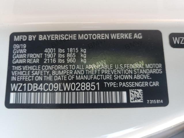 2020 TOYOTA SUPRA BASE WZ1DB4C09LW028851