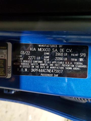 2022 KIA FORTE GT - 3KPF44AC7NE475917