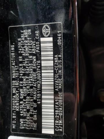 2018 TOYOTA CAMRY L - 4T1B11HK2JU037476