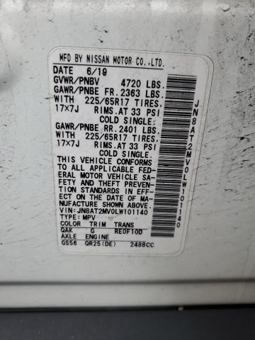 JN8AT2MV0LW101140 2020 NISSAN ROGUE