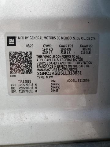 2020 CHEVROLET TRAX LS - 3GNCJKSB5LL318831