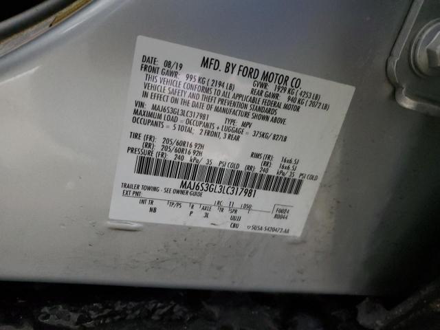 2020 FORD ECOSPORT S MAJ6S3GL3LC317981