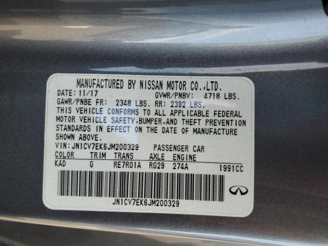 2018 INFINITI Q60 PURE JN1CV7EK6JM200329