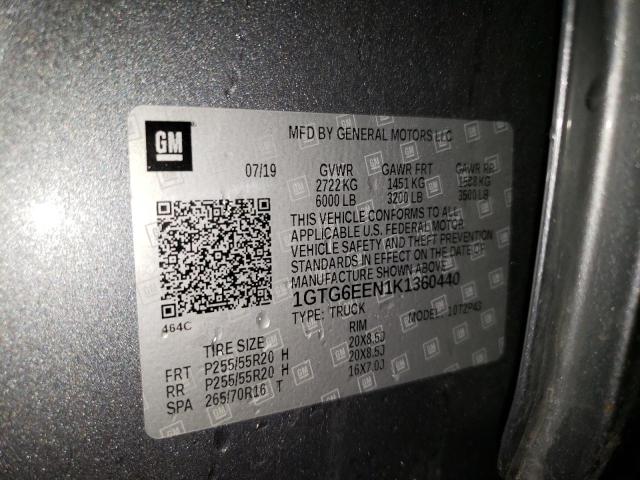 2019 GMC CANYON DEN 1GTG6EEN1K1360440