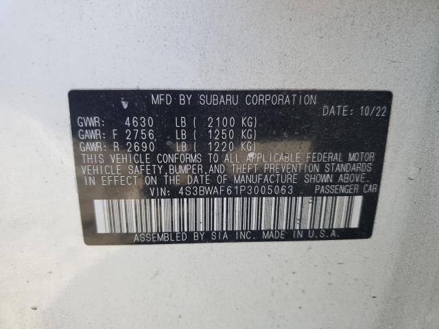 2023 SUBARU LEGACY PRE 4S3BWAF61P3005063