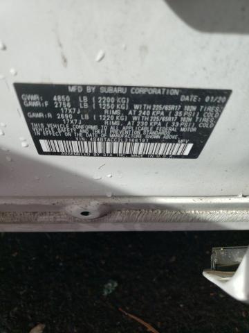2020 SUBARU OUTBACK PR 4S4BTACC2L3166191