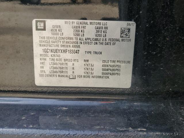 2017 CHEVROLET SILVERADO K2500 HEAVY DUTY 1GC1KUEYXHF183047