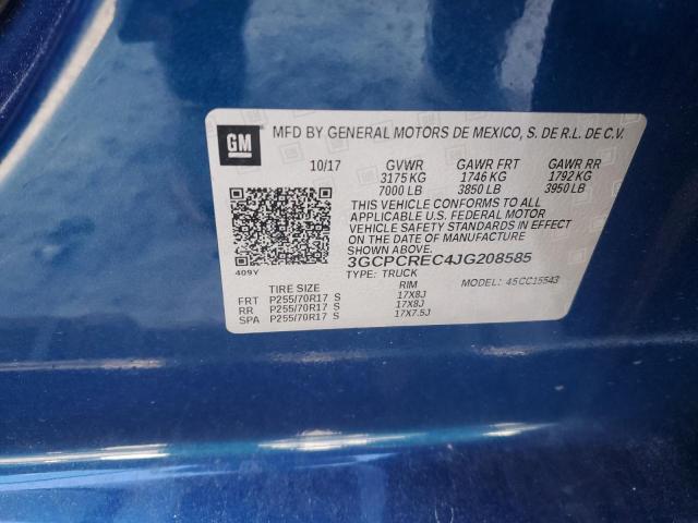 2018 CHEVROLET SILVERADO - 3GCPCREC4JG208585