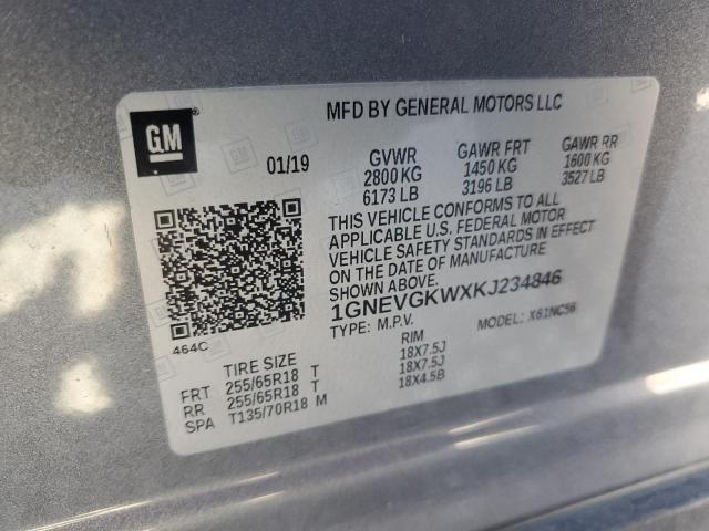 2019 CHEVROLET TRAVERSE L - 1GNEVGKWXKJ234846
