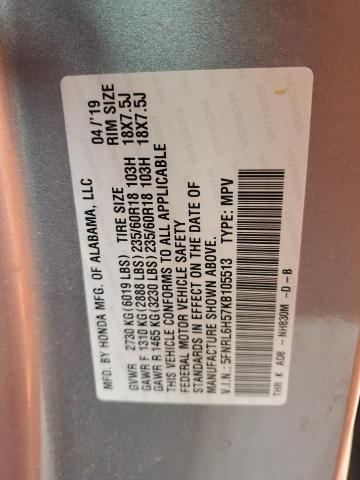 2019 HONDA ODYSSEY EX 5FNRL6H57KB105513