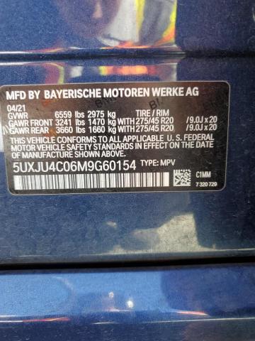 2021 BMW X5 M50I 5UXJU4C06M9G60154