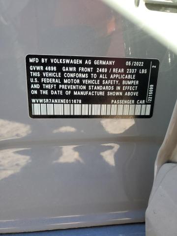 2022 VOLKSWAGEN ARTEON SE WVWSR7ANXNE011678