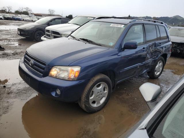 TOYOTA HIGHLANDER 2007 blue  gas JTEEP21A470213379 photo #1