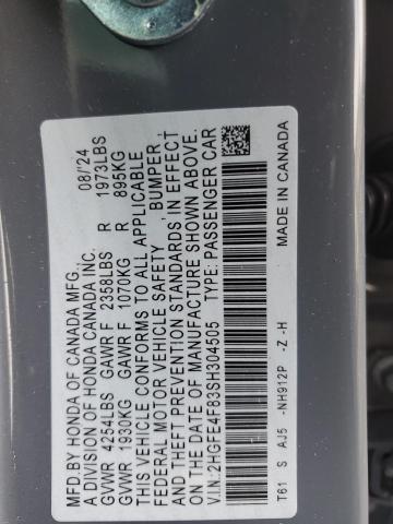 2025 HONDA CIVIC SPOR - 2HGFE4F83SH304505