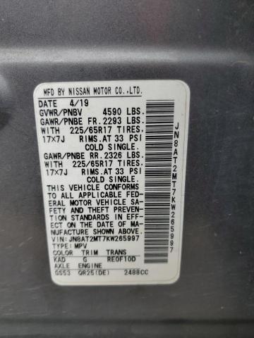 2019 NISSAN ROGUE S - JN8AT2MT7KW265997