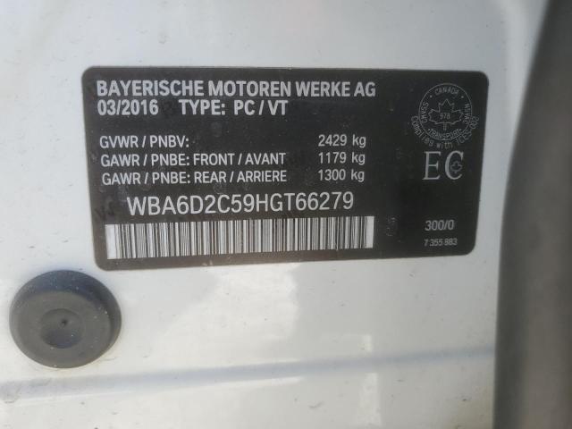 2017 BMW 640 XI GRA - WBA6D2C59HGT66279