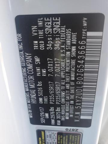 2018 HYUNDAI SANTA FE S - 5XYZUDLB0JG543666
