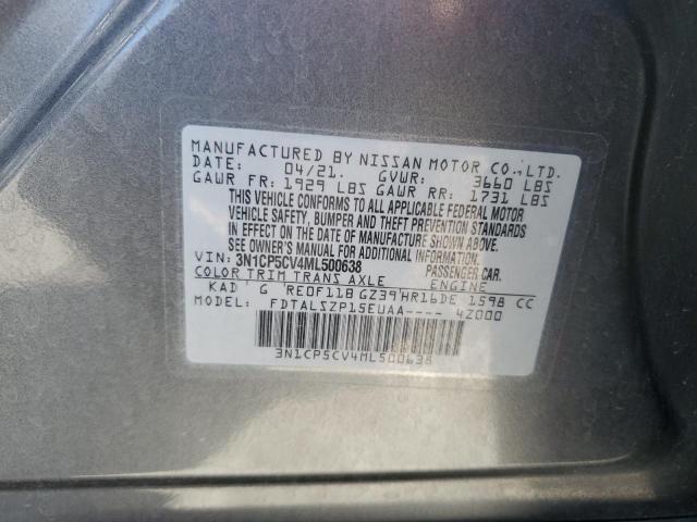 2021 NISSAN KICKS SV 3N1CP5CV4ML500638