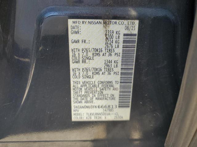 2015 NISSAN XTERRA X 5N1AN0NU3FN666813