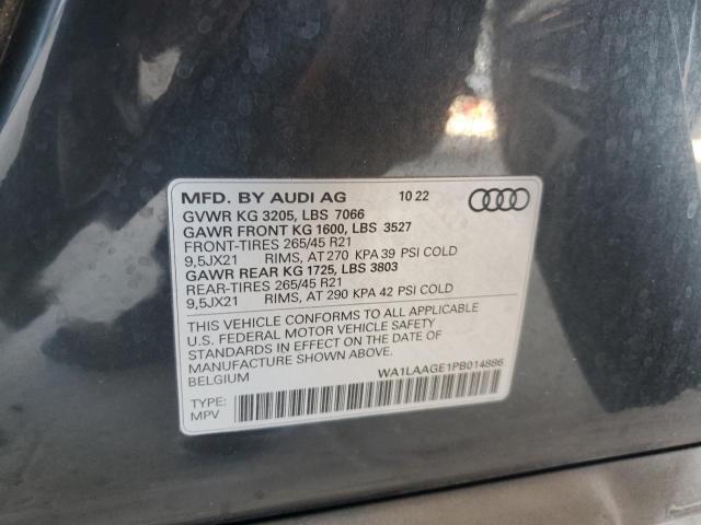 2023 AUDI E-TRON PRE WA1LAAGE1PB014886