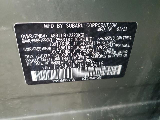 2021 SUBARU FORESTER L JF2SKAUC1MH496416