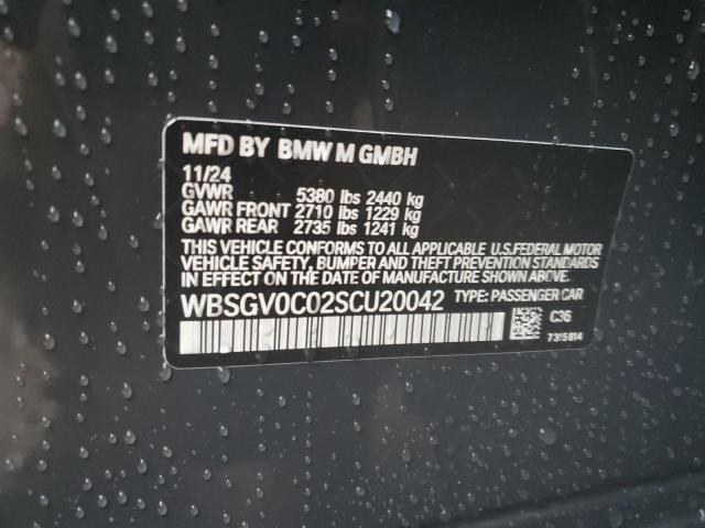 2025 BMW M8 WBSGV0C02SCU20042