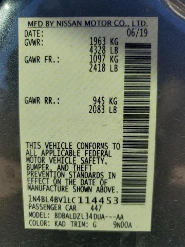 2020 NISSAN ALTIMA S - 1N4BL4BV1LC114453