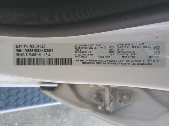 2022 RAM 1500 BIG H - 1C6RRFMG6NN438059